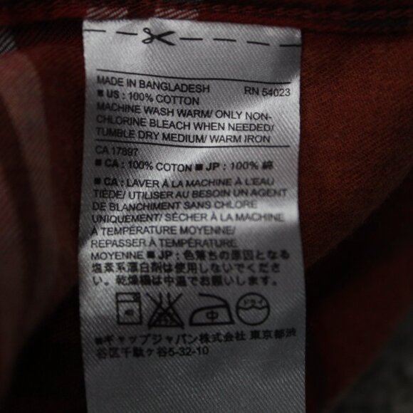 Banana Republic Shirt Mens Large Orange Lightweight Flannel Long Sleeve Cotton - Picture 8 of 13